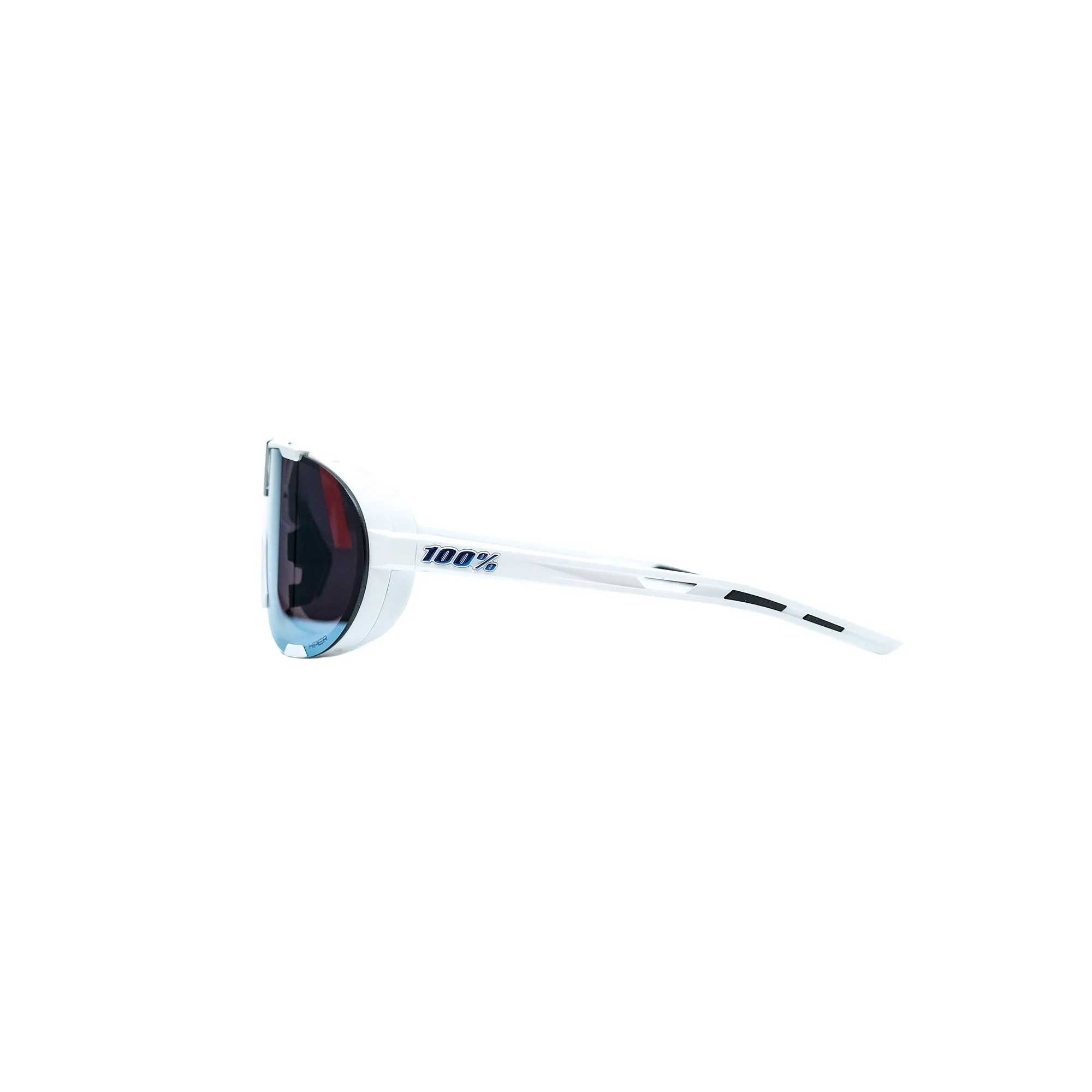100% Westcraft Sunglasses - Soft Tact White (HiPER Blue Lens)