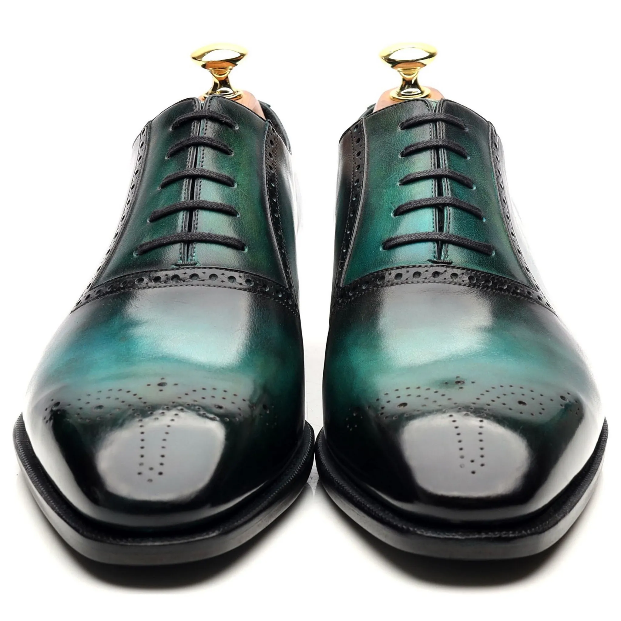 '107 Artista' Black Patina Leather Oxford UK 8.5