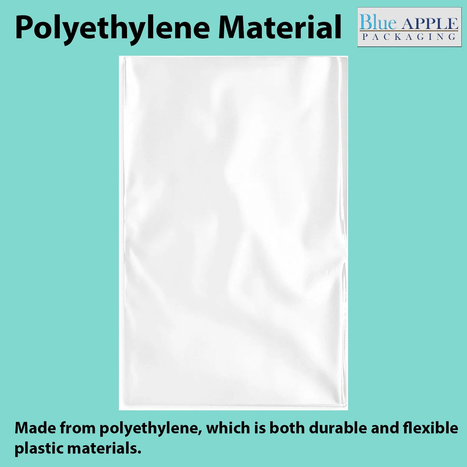 12X24 inches Clear Flat Poly Bags 4Mil Open Top (LDPE)