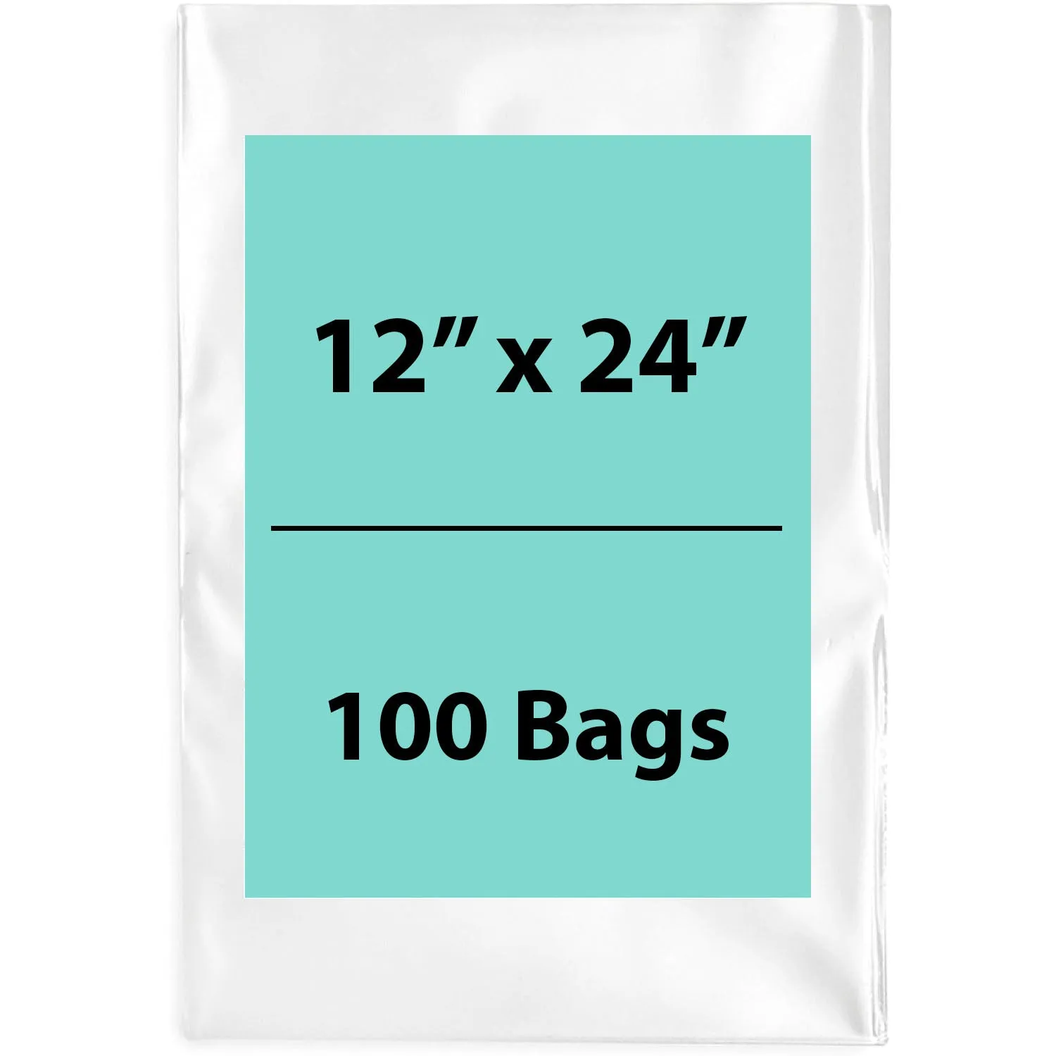 12X24 inches Clear Flat Poly Bags 4Mil Open Top (LDPE)