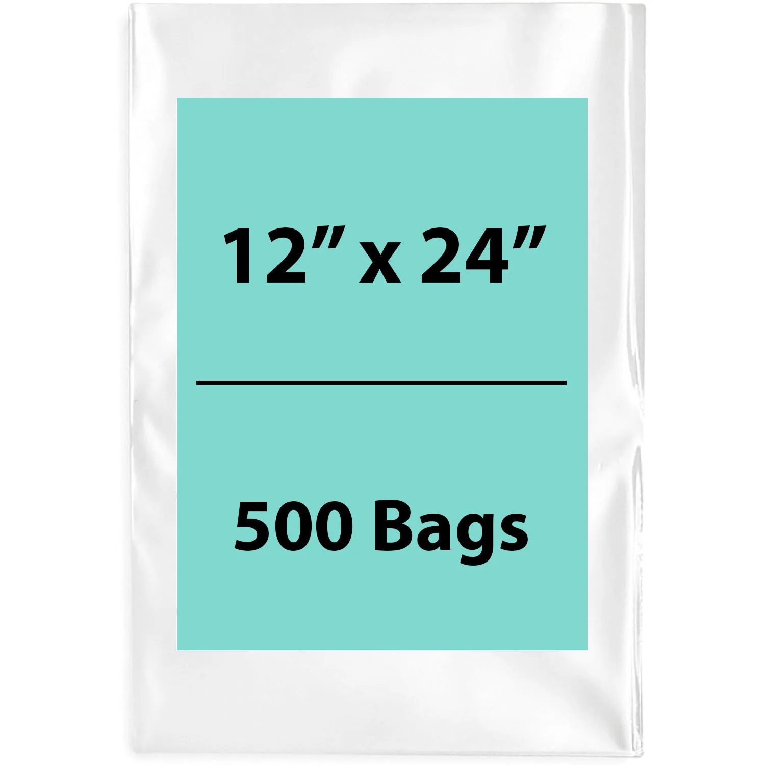 12X24 inches Clear Flat Poly Bags 4Mil Open Top (LDPE)