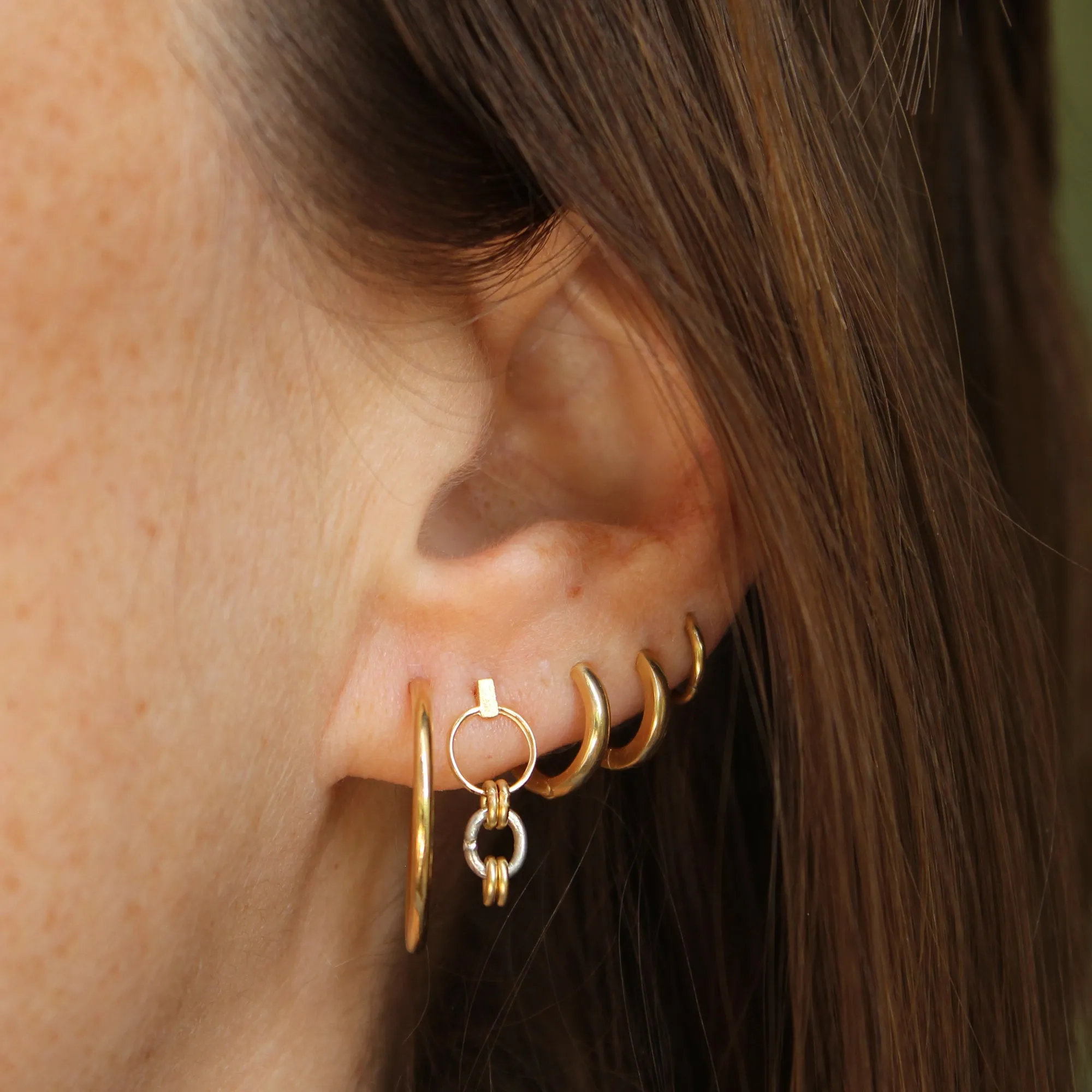 14k Gold Classic Open Back Hoop Earrings
