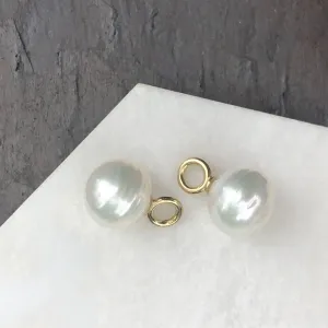 14KT Yellow Gold Paspaley South Sea Pearl Earring Charms 12mm