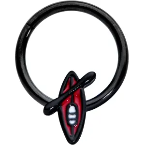 16 Gauge 3/8 Black Red Summer Kayak Boat Hinged Segment Ring