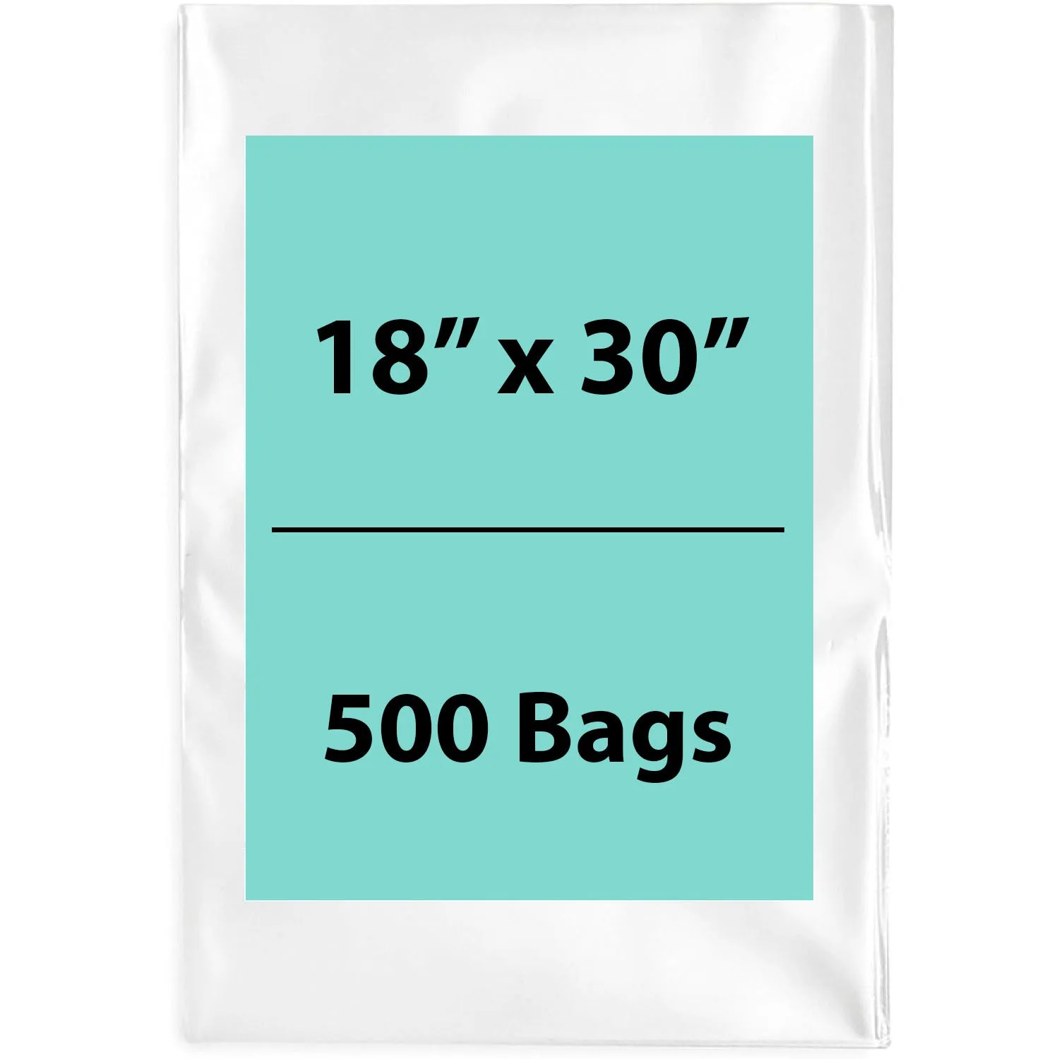 18X30 inches Clear Flat Poly Bags 1.5Mil Open Top (LDPE)