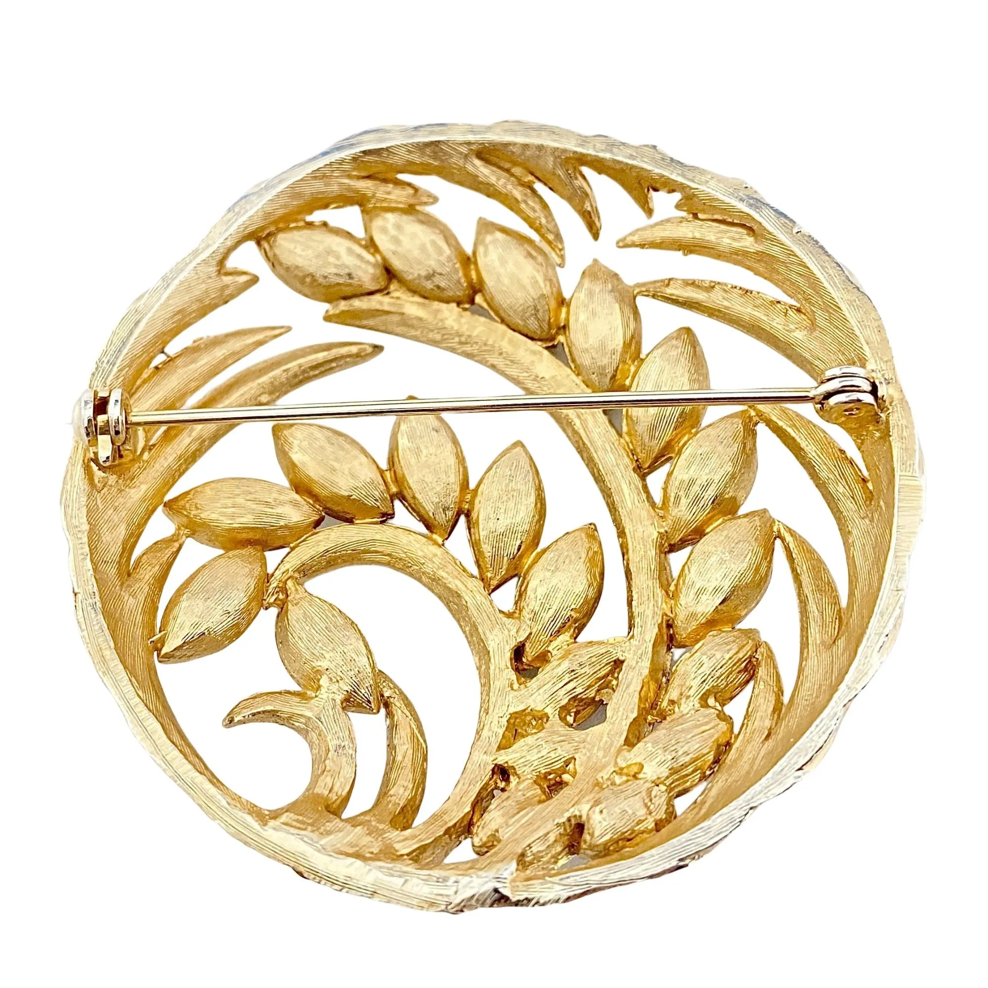 1950s Marquise Diamante Rhinestone Brooch