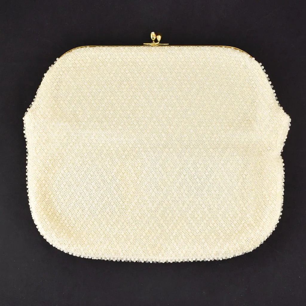 1950s Vintage Large Beaded Clutch