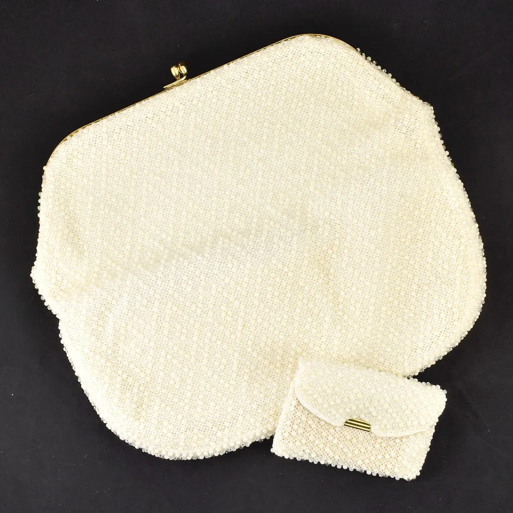 1950s Vintage Large Beaded Clutch