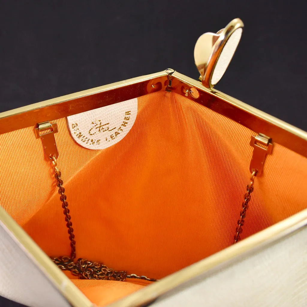 1960s Vintage Faux Snakeskin Clutch Bag