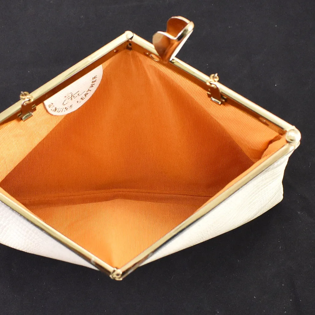 1960s Vintage Faux Snakeskin Clutch Bag