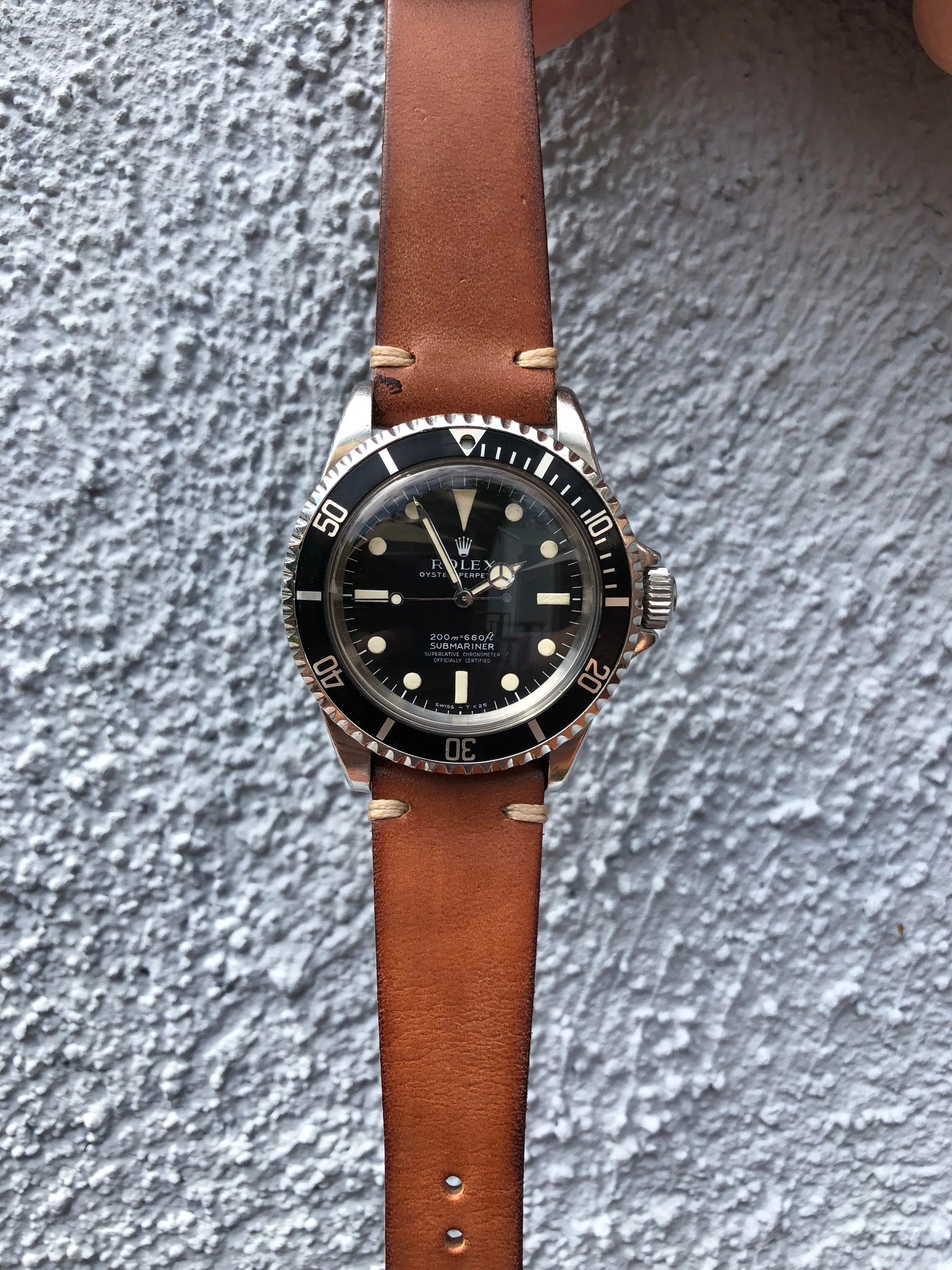 1968 Rolex Submariner 5512 Meters First Cream Patina Automatic Cal 1570 Wristwatch