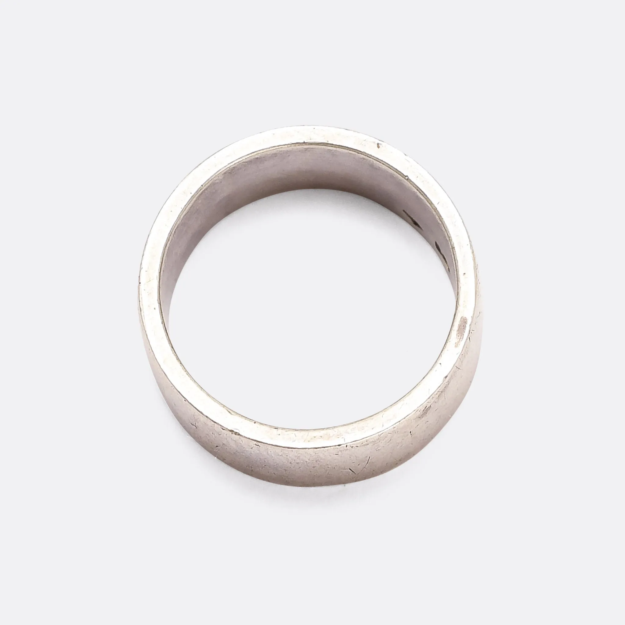 1980s Polish Modernist Silver Cigar Band
