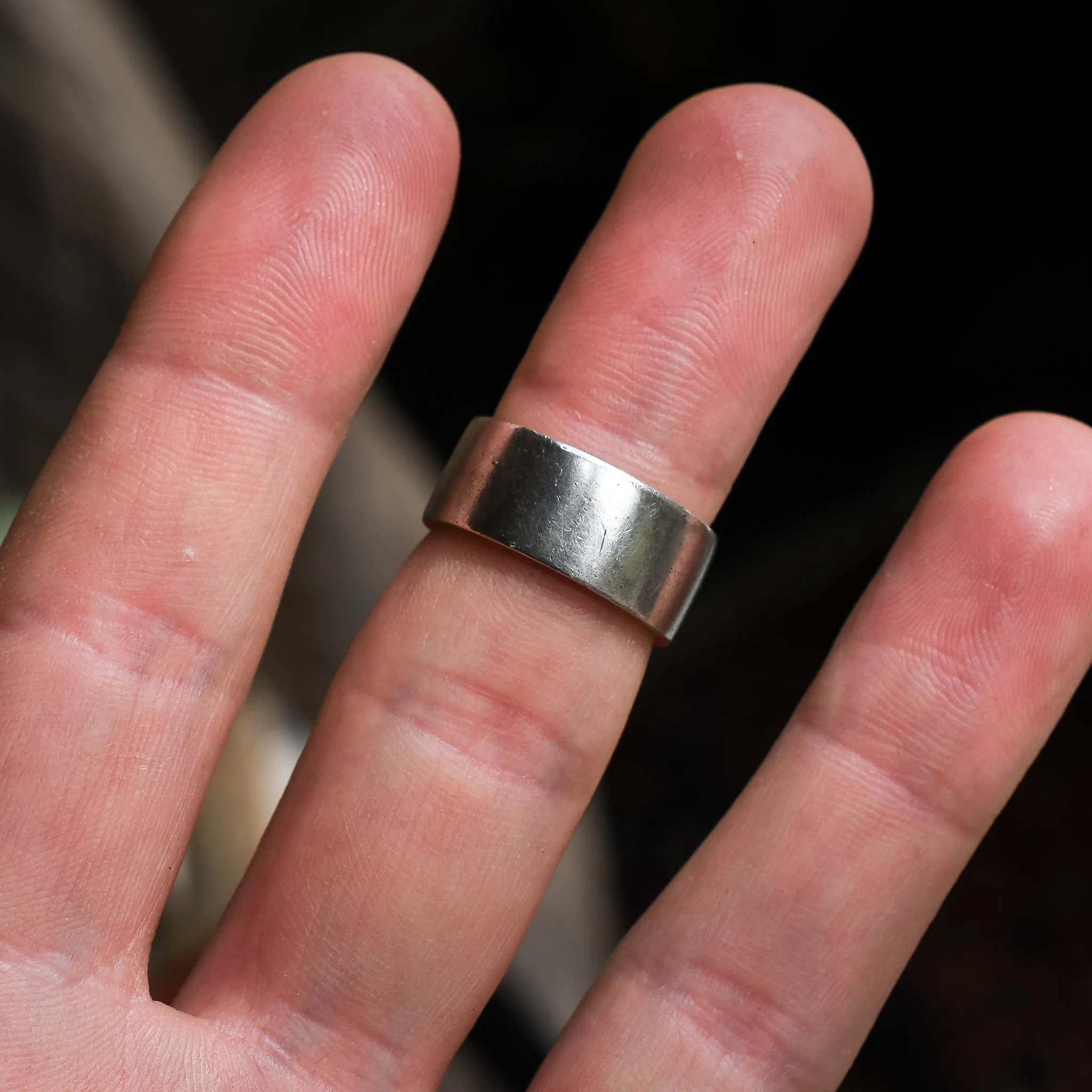 1980s Polish Modernist Silver Cigar Band