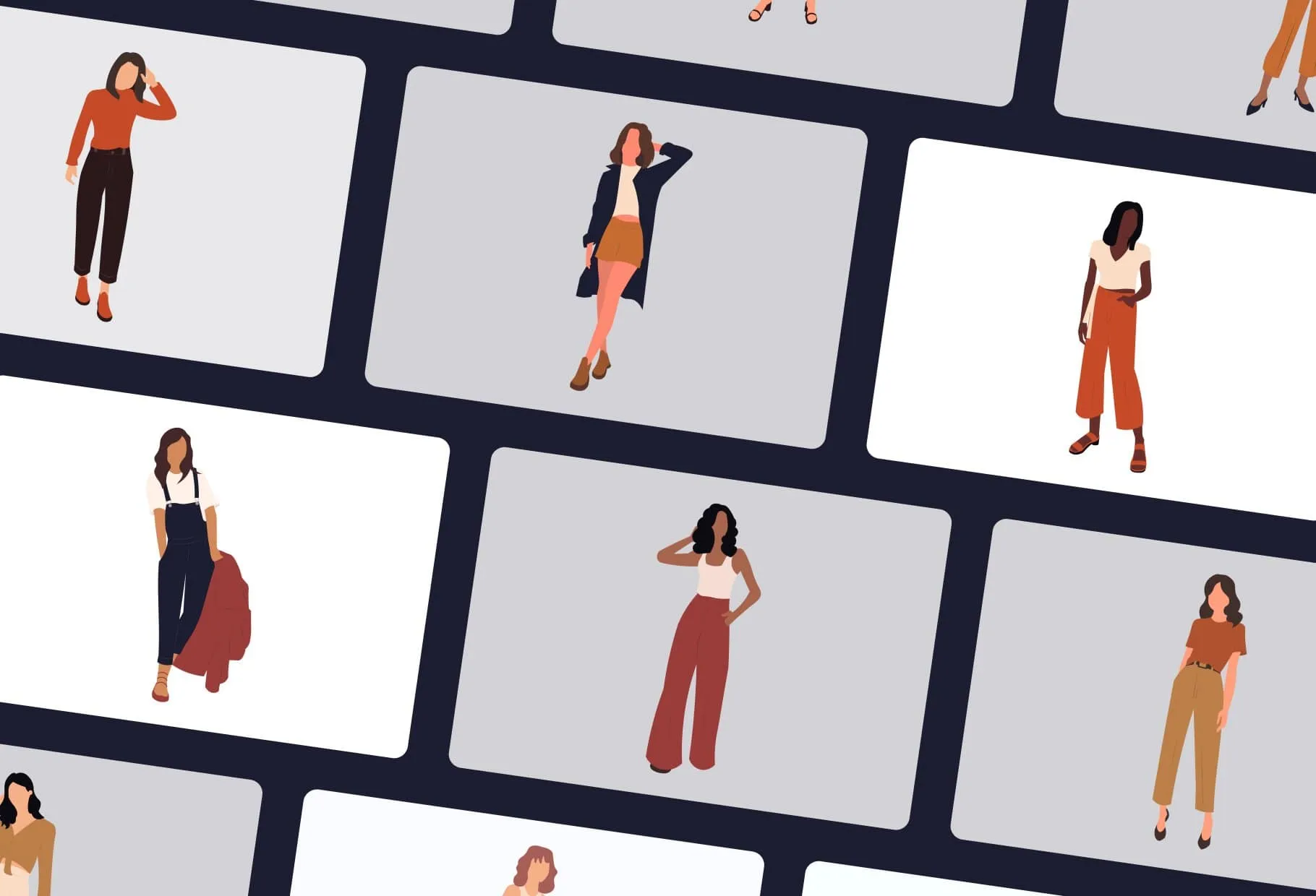 20 Unique Fashion Illustrations Pack 02 Fully Editable in Canva
