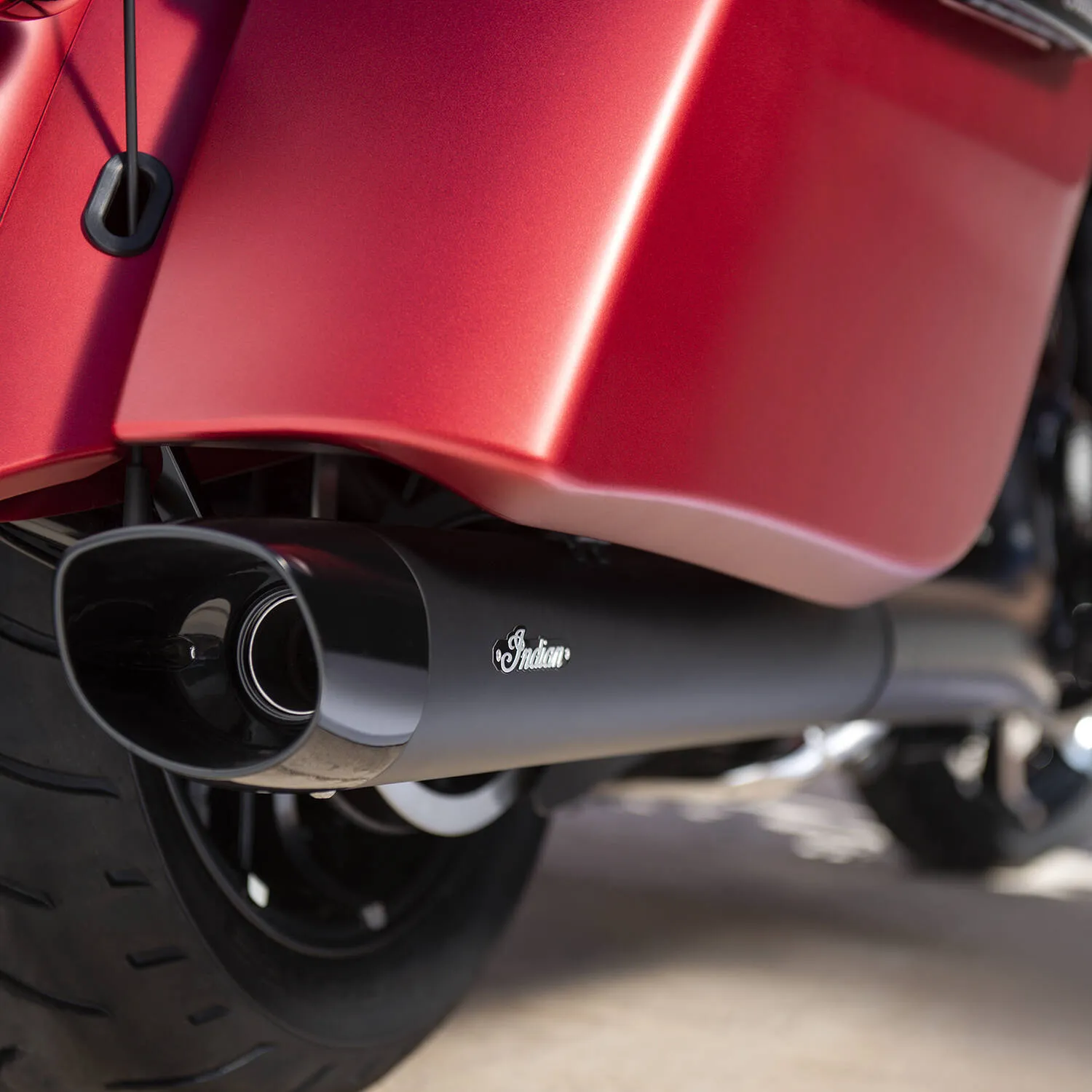 2014-2021 Genuine Indian Stage 1 Oval Slip-On Muffler Kit Black 2884187-266