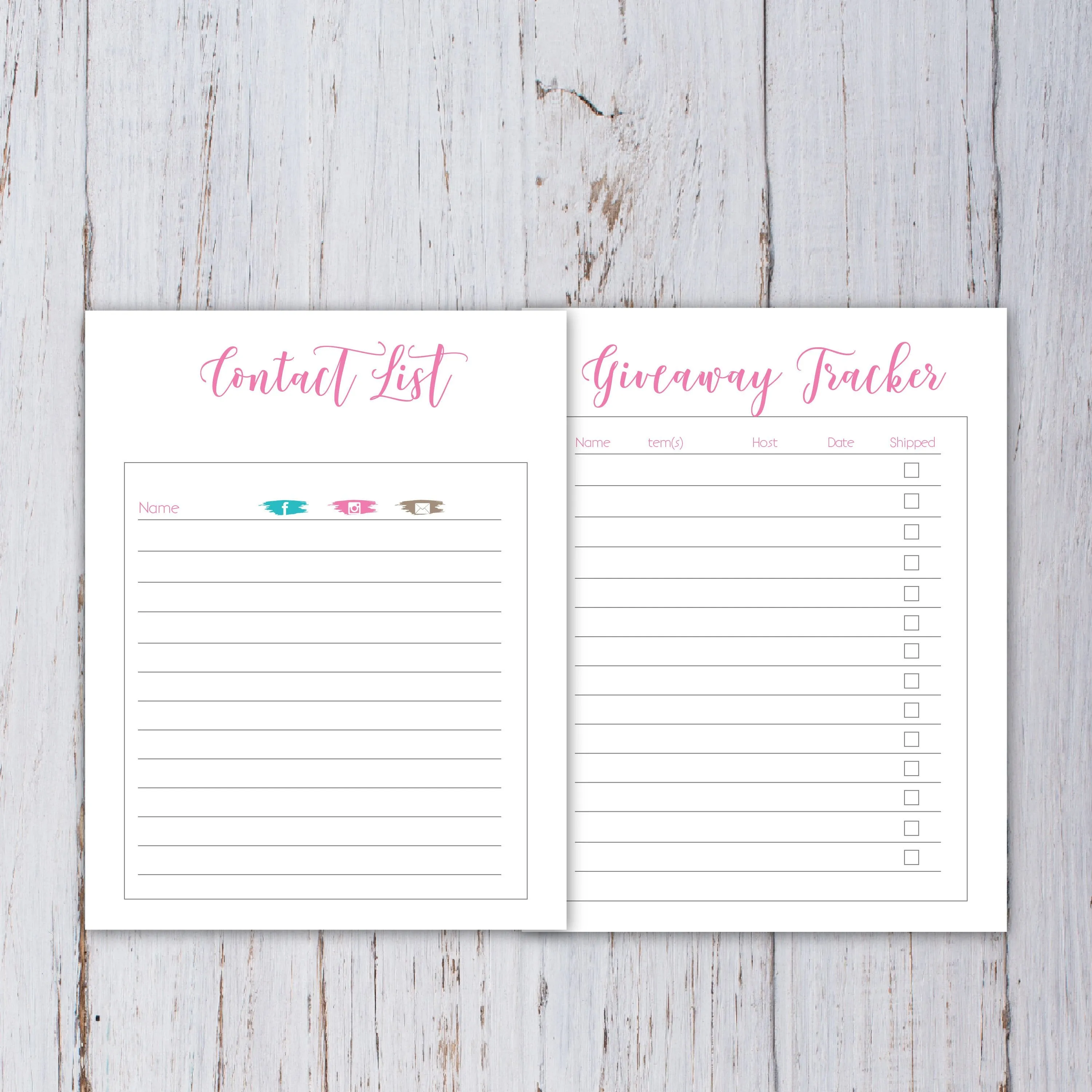 2020 Printable Business Planner Tracker