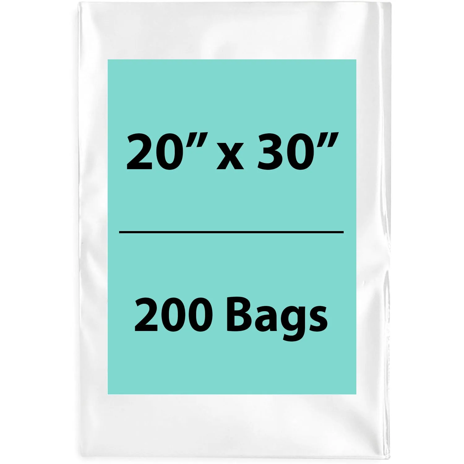 20X30 inches Clear Flat Poly Bags 6Mil Open Top (LDPE)