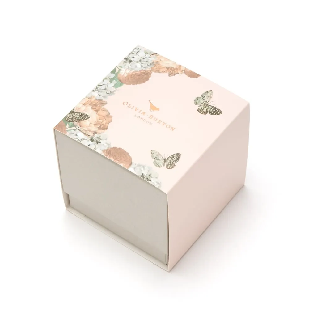 3D Bee Botanical Midi Dial Black and Rose Gold Watch