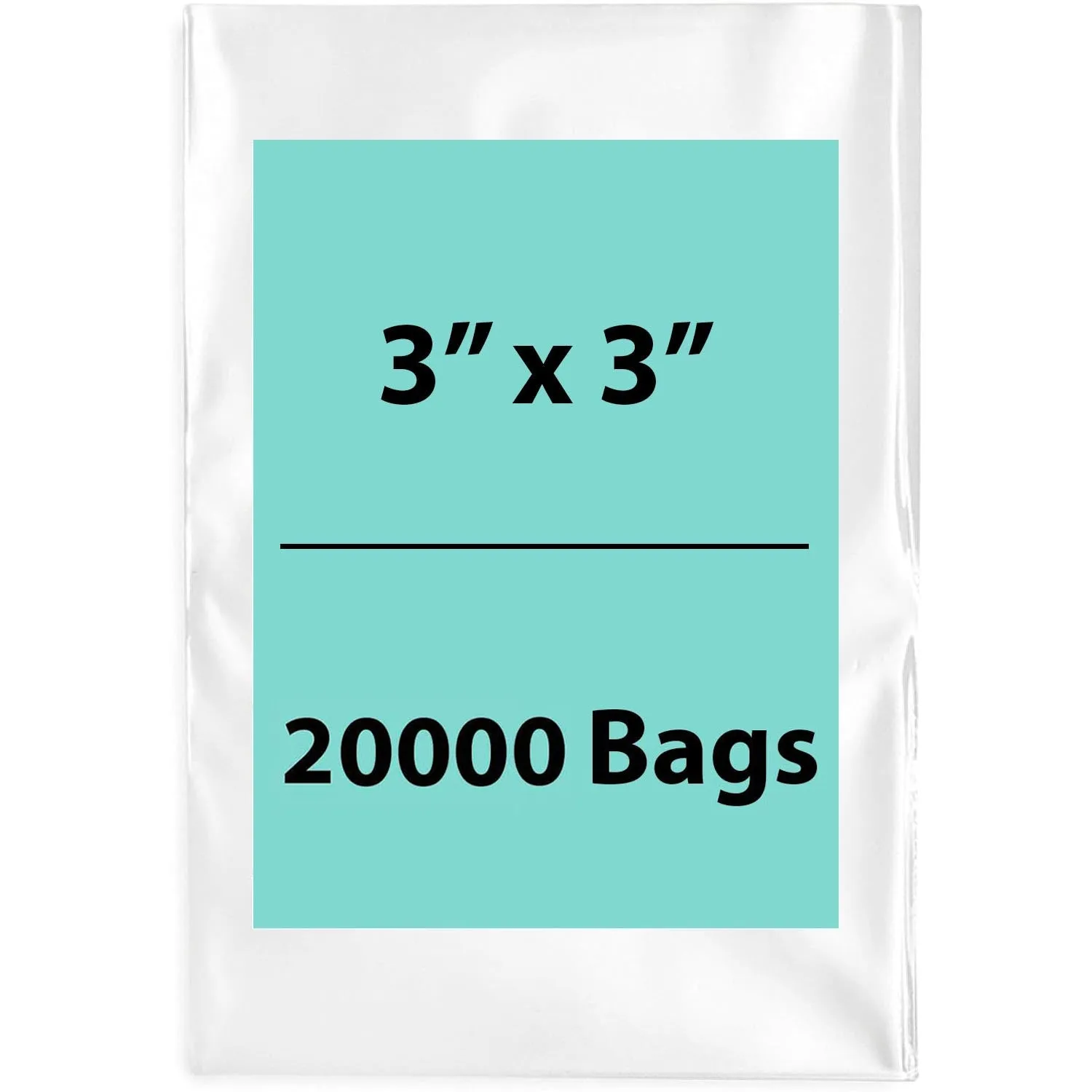 3X3 inches Clear Flat Poly Bags 4Mil Open Top (LDPE)
