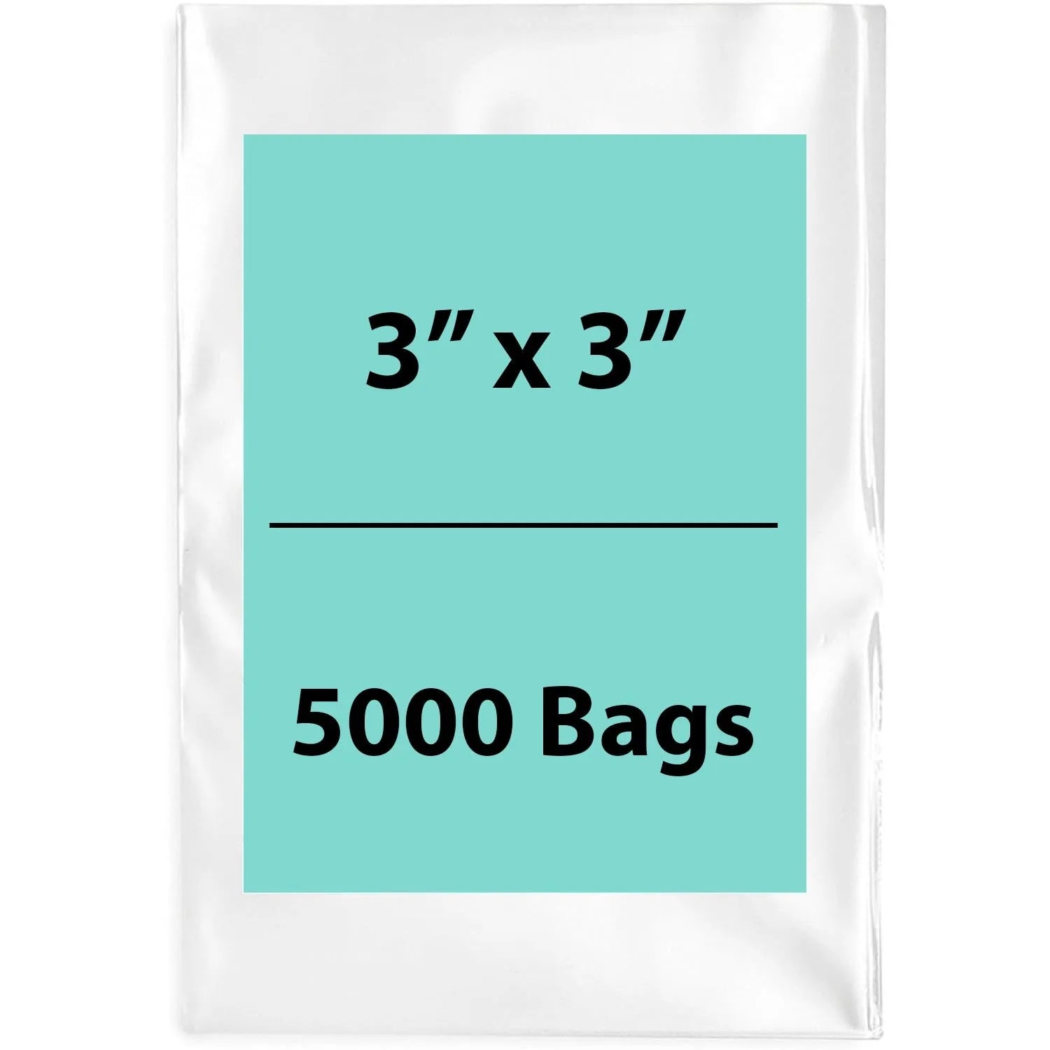 3X3 inches Clear Flat Poly Bags 4Mil Open Top (LDPE)