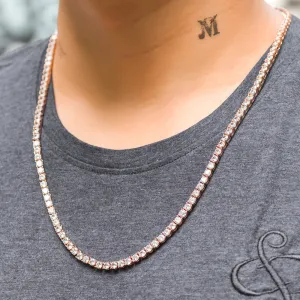4mm Iced Out AAA Zircon Tennis Chain Dad Jewelry