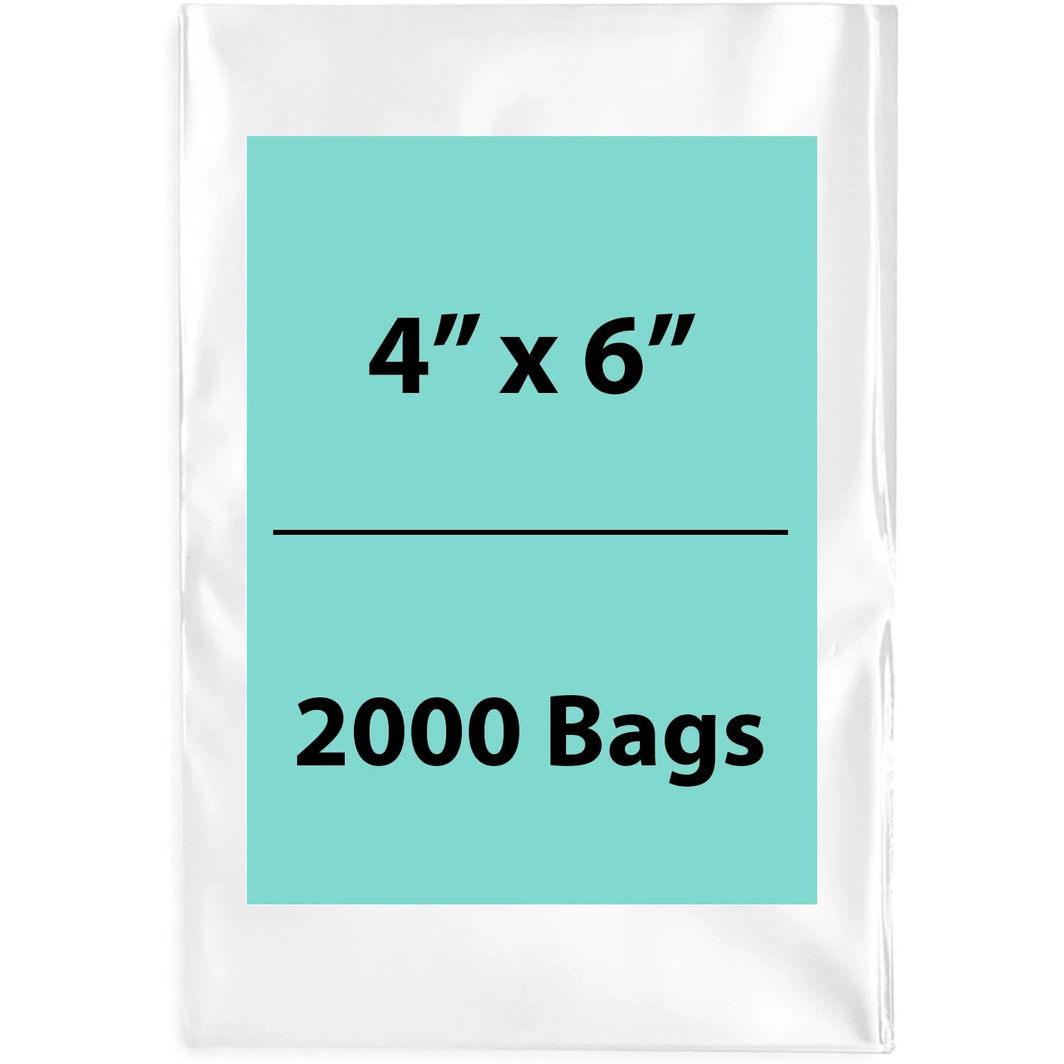 4X6 inches Clear Flat Poly Bags 4Mil Open Top (LDPE)