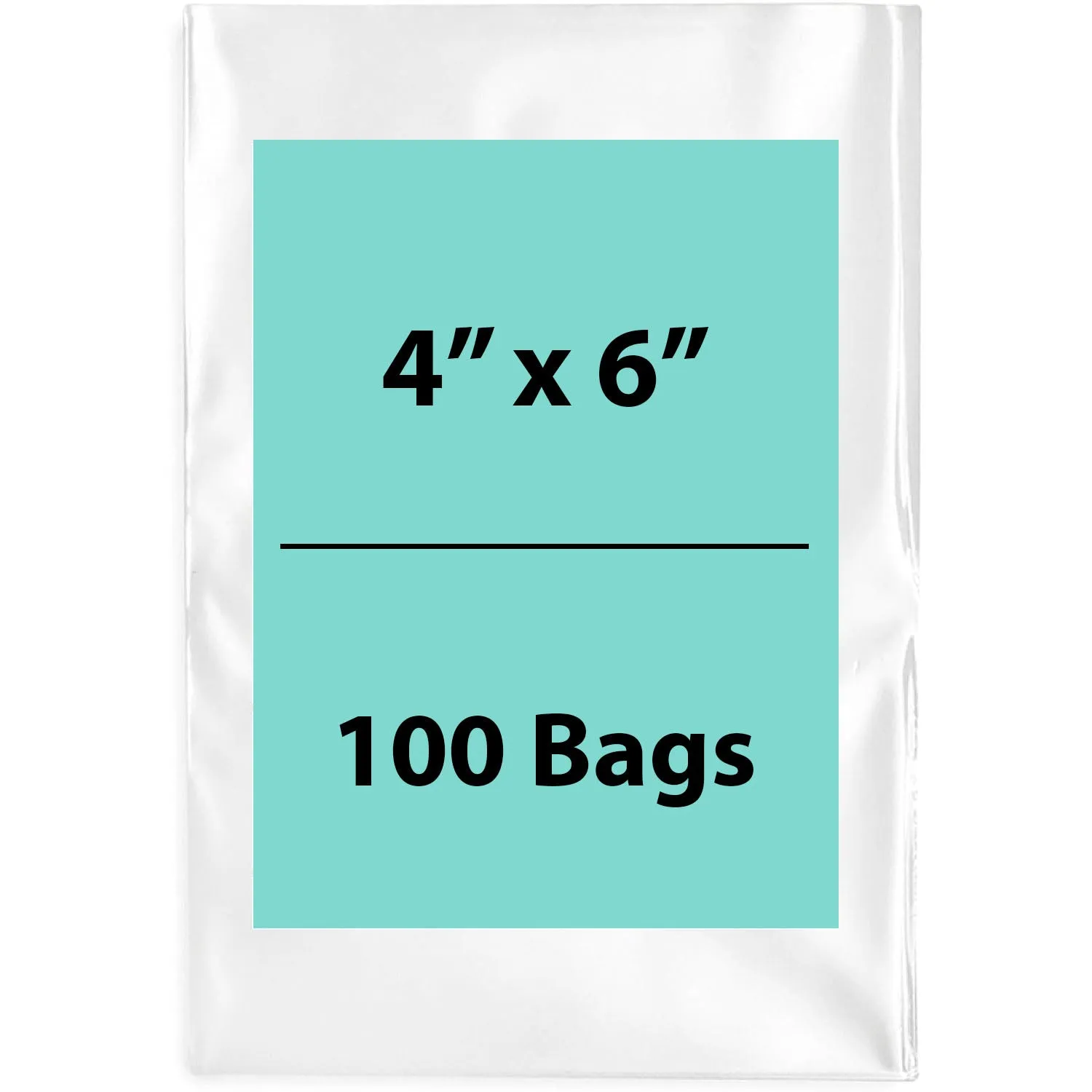 4X6 inches Clear Flat Poly Bags 4Mil Open Top (LDPE)