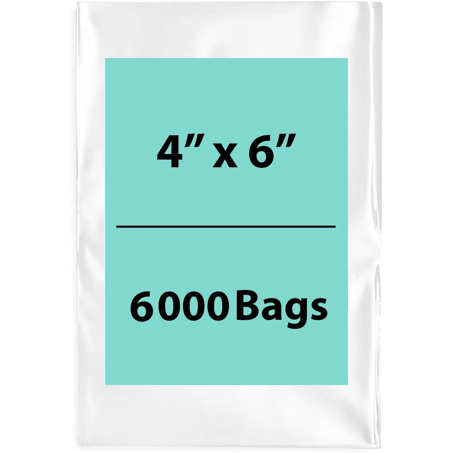 4X6 inches Clear Flat Poly Bags 4Mil Open Top (LDPE)