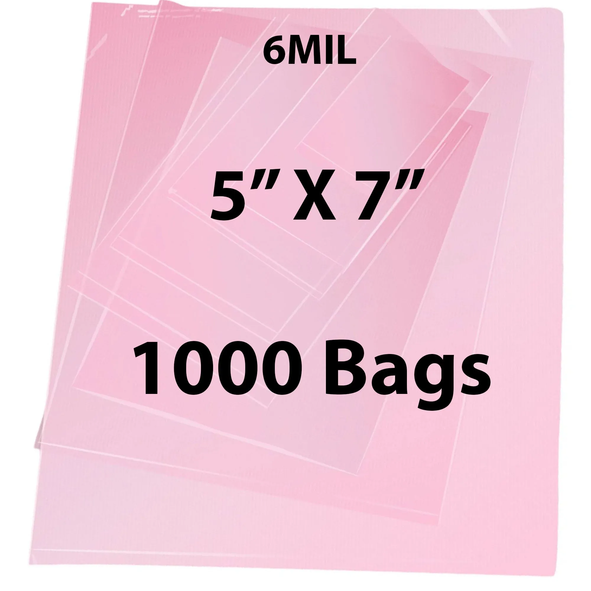 5X7 inches Pink Anti Static Bags 6 Mil Flat