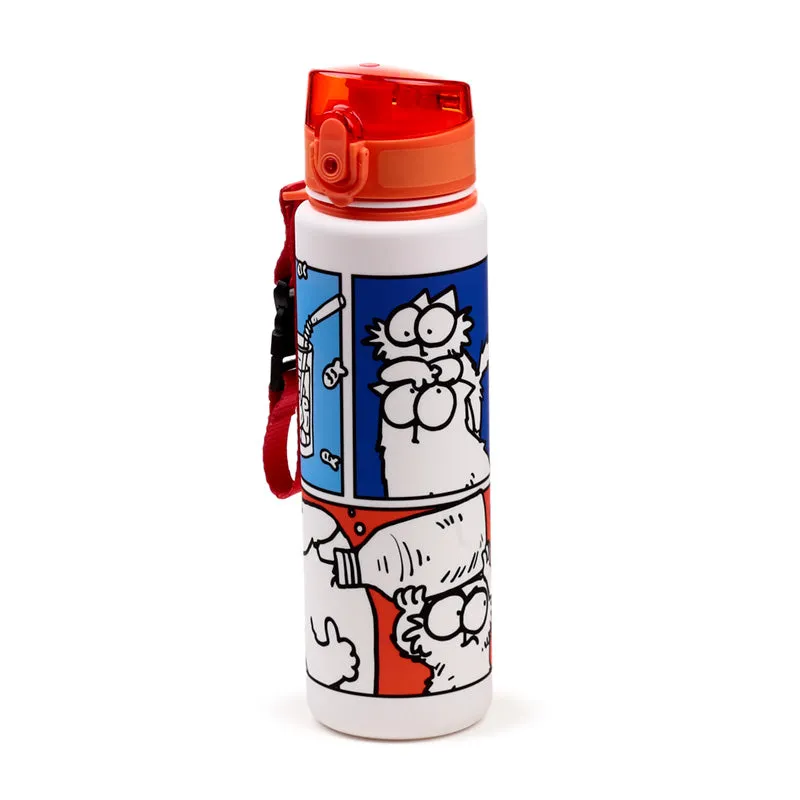 600ml Shatterproof Pop Top Water Bottle - Simon's Cat 2024
