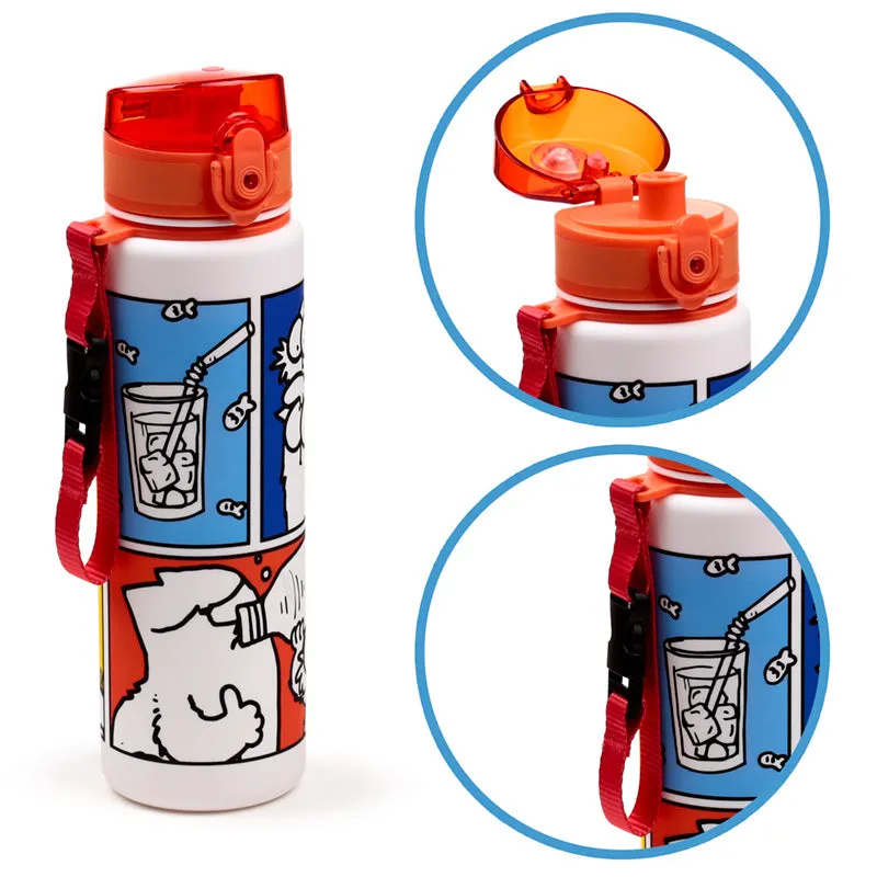 600ml Shatterproof Pop Top Water Bottle - Simon's Cat 2024
