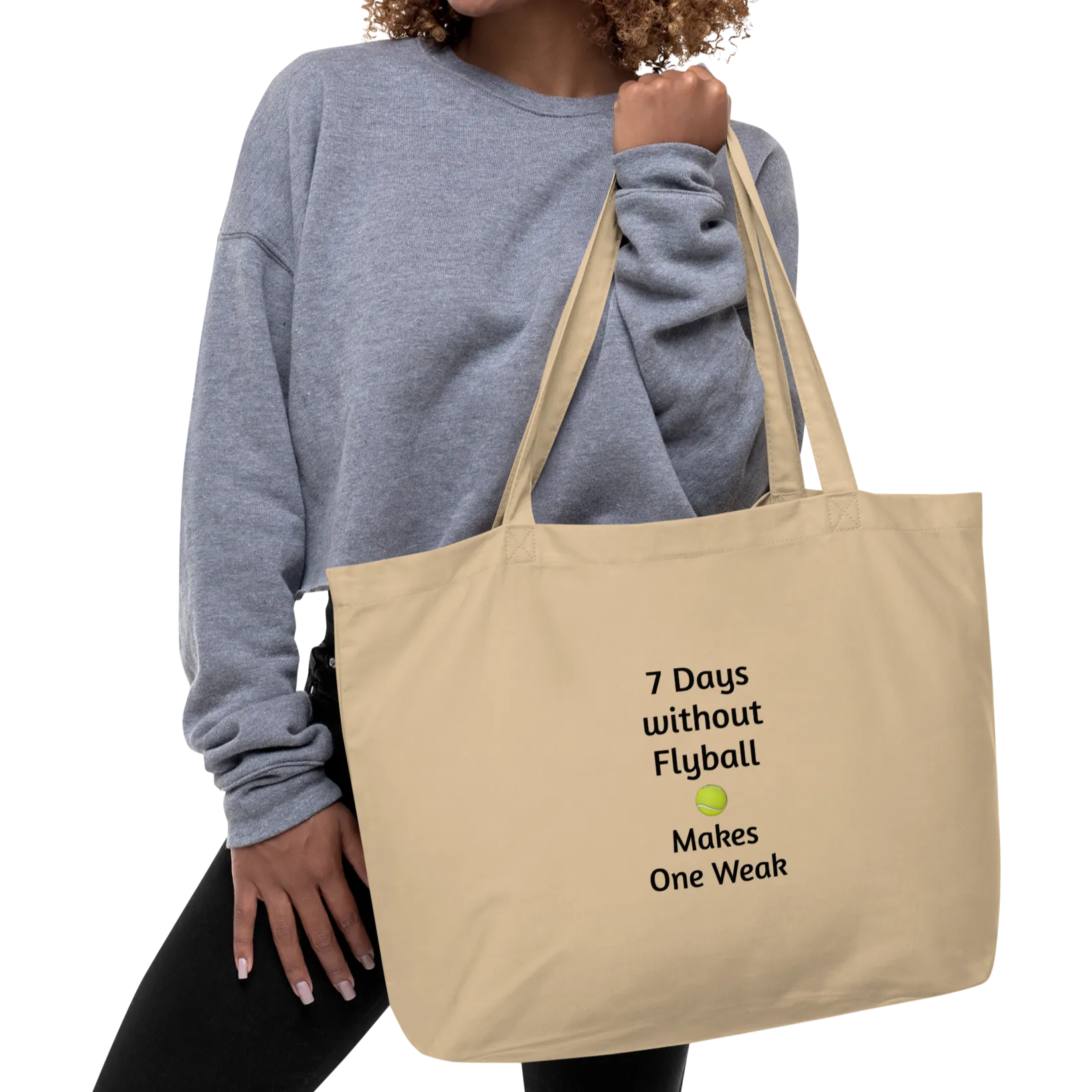 7 Days Without Flyball X-Large Tote/ Shopping Bags