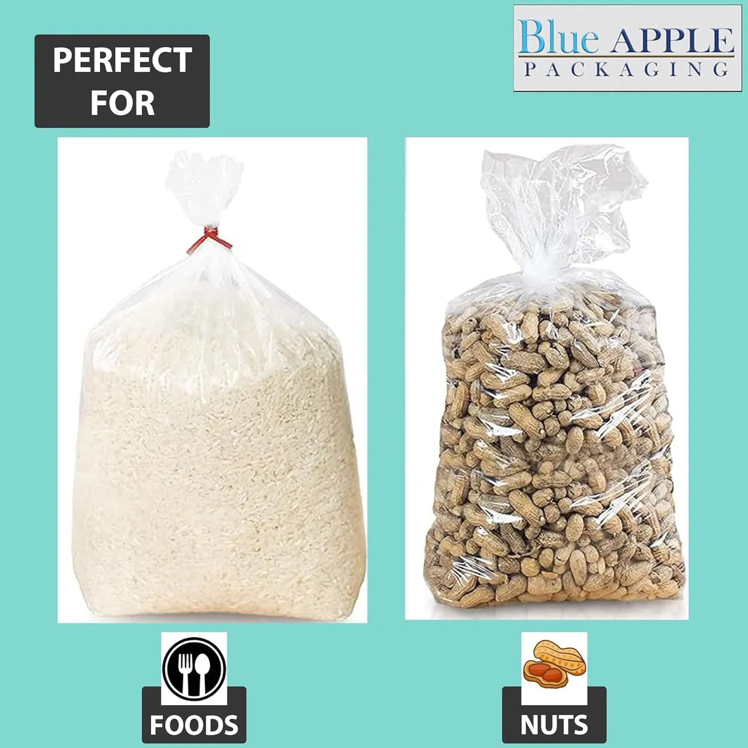 8X4X24 inches Gusseted Poly Bags Clear 1.5 Mil Low Density LDPE
