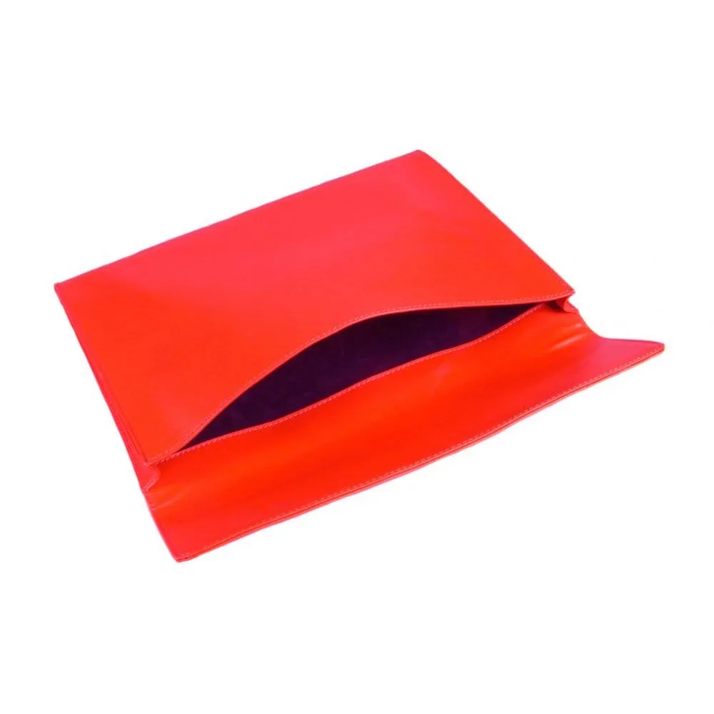 A4 Leather Envelope Folder - Red Saffiano