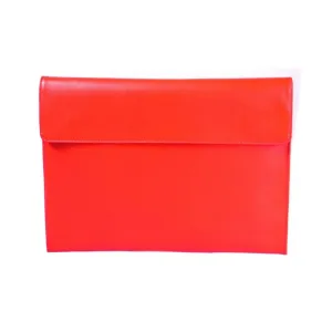 A4 Leather Envelope Folder - Red Saffiano