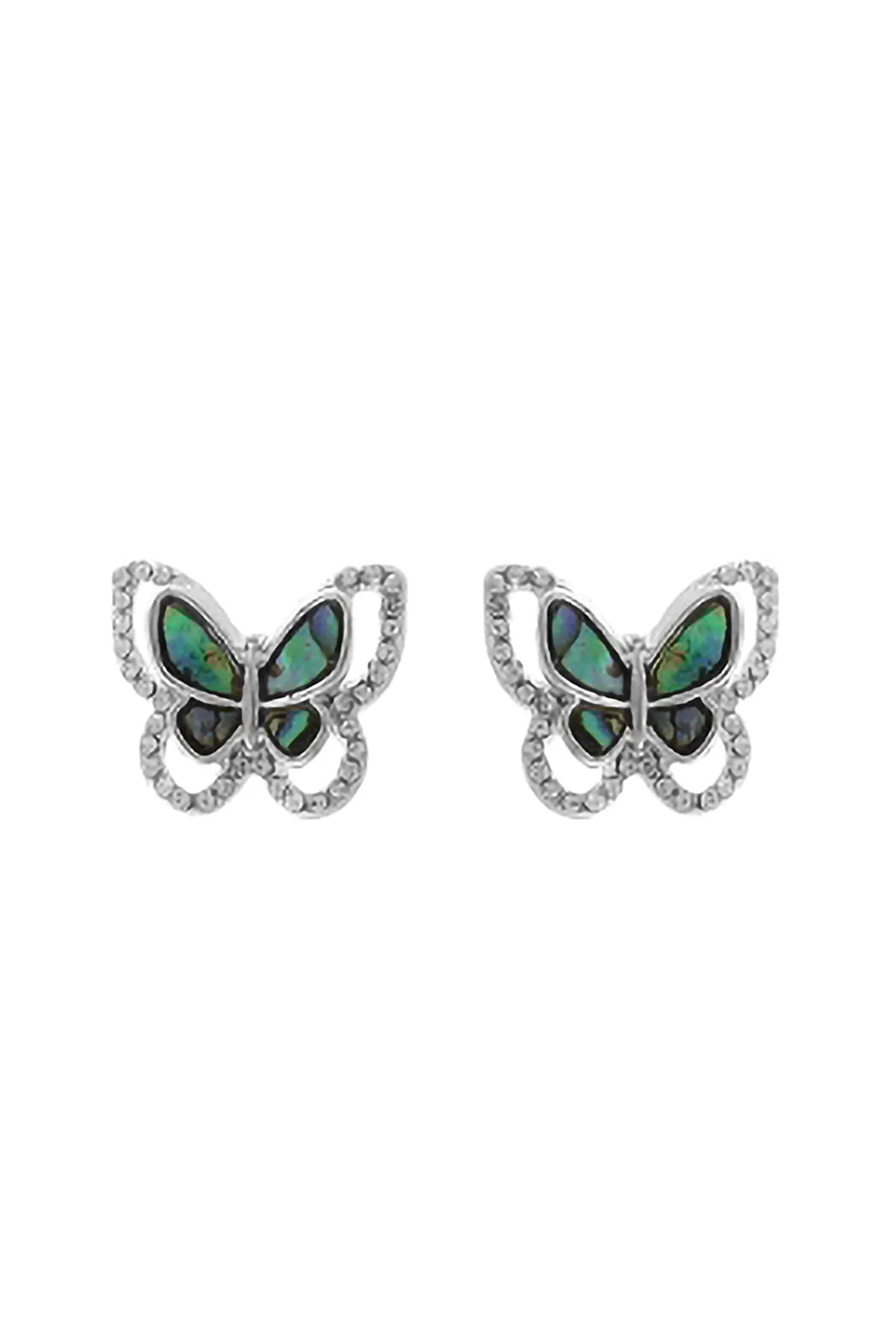 ABALONE BUTTERFLY POST EARRINGS