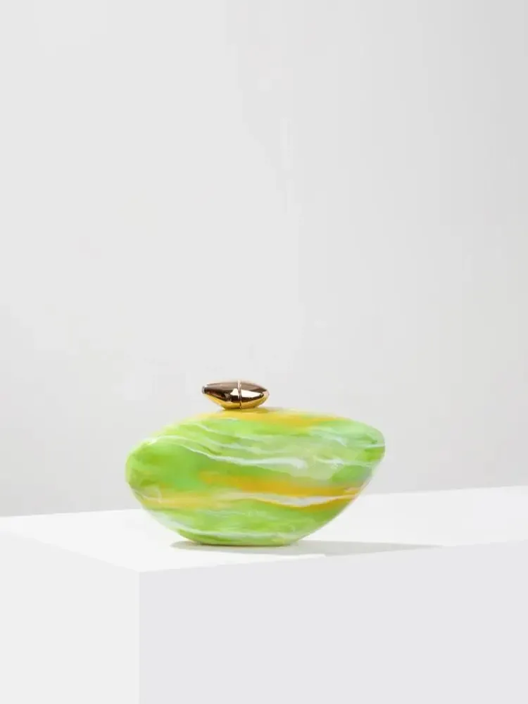 Acrylic Egg Shape Clutch Bag