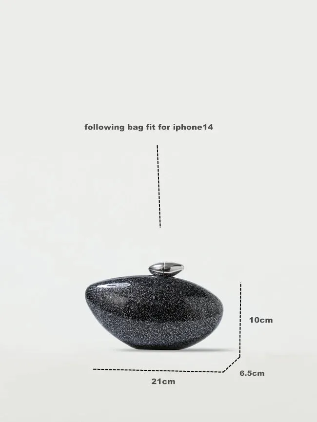Acrylic Egg Shape Clutch Bag