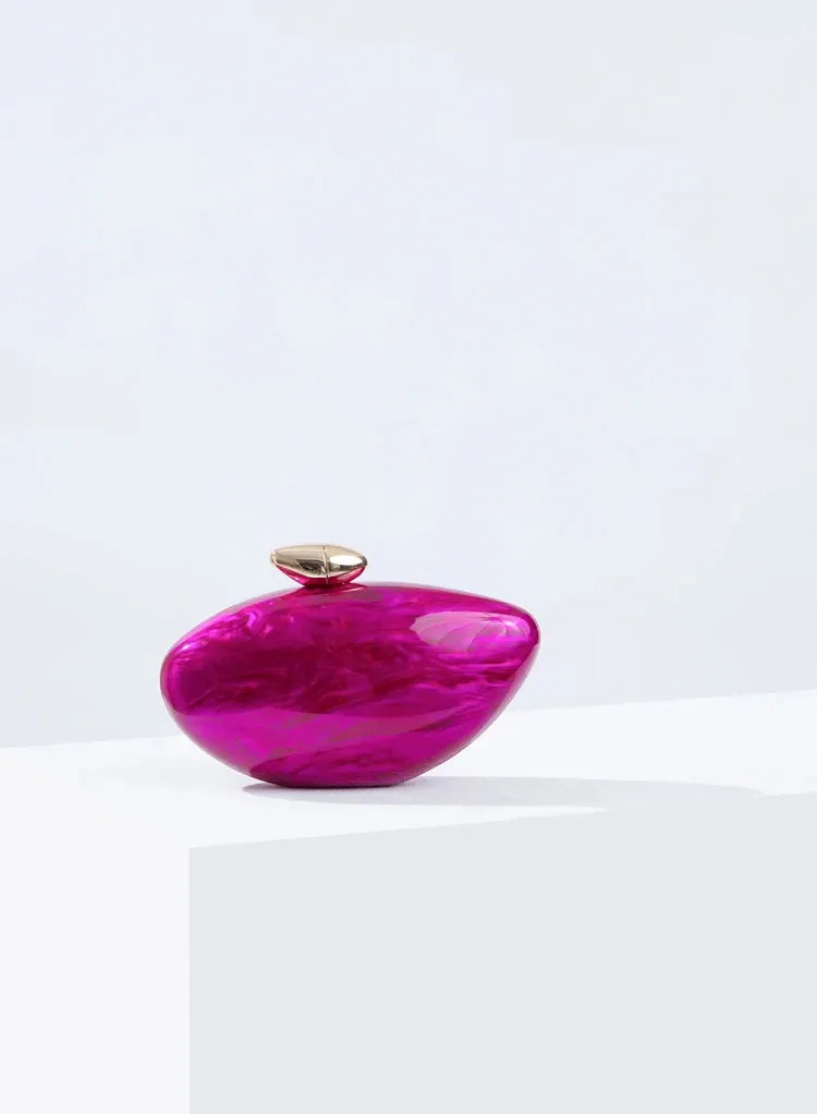 Acrylic Egg Shape Clutch Bag