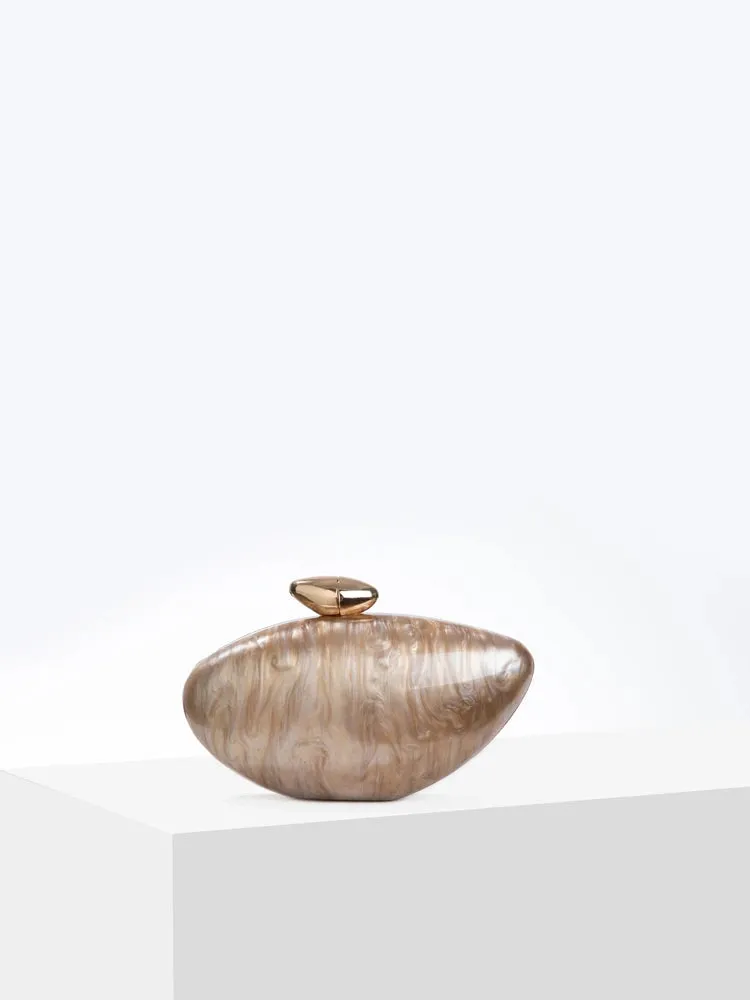 Acrylic Egg Shape Clutch Bag