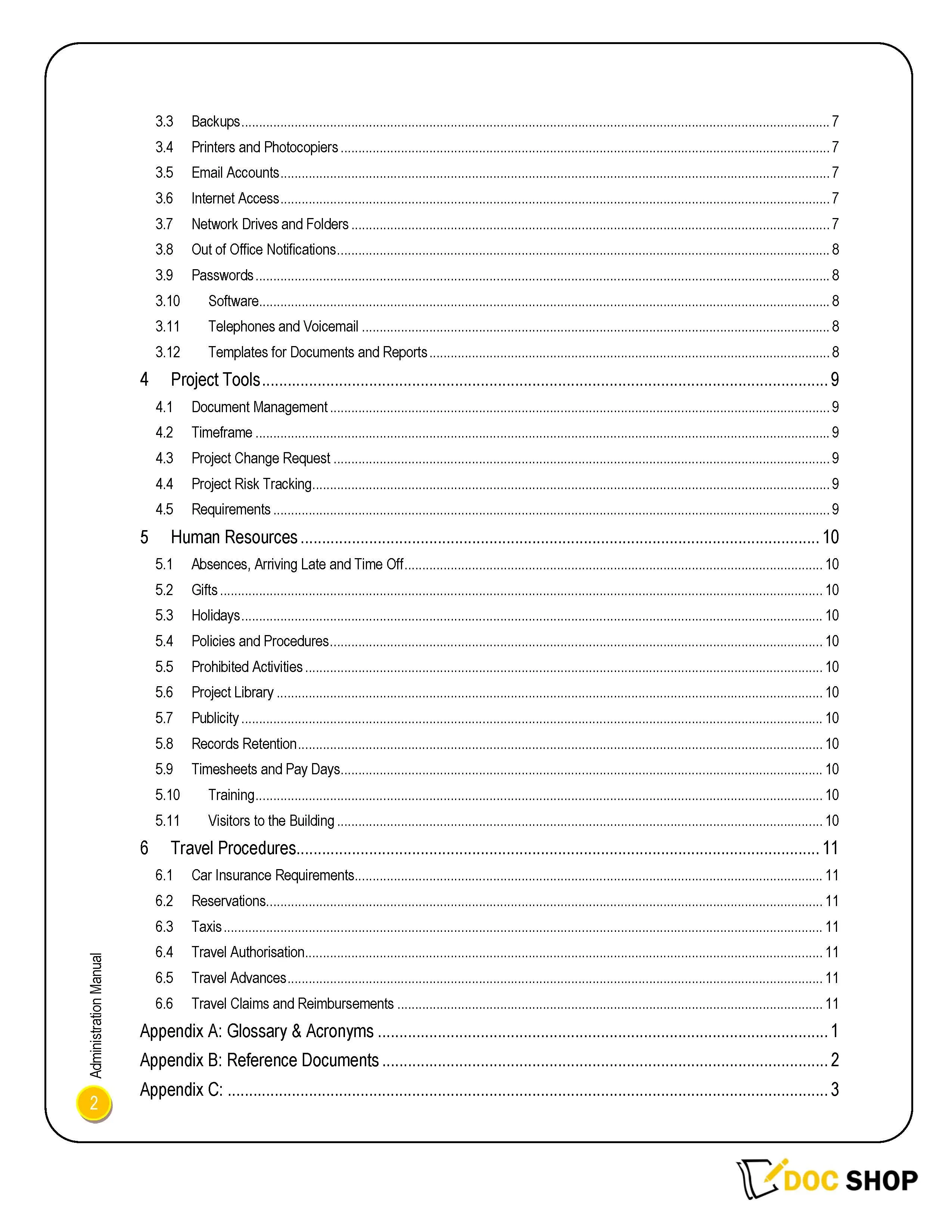 Administration Policies & Procedures Manual
