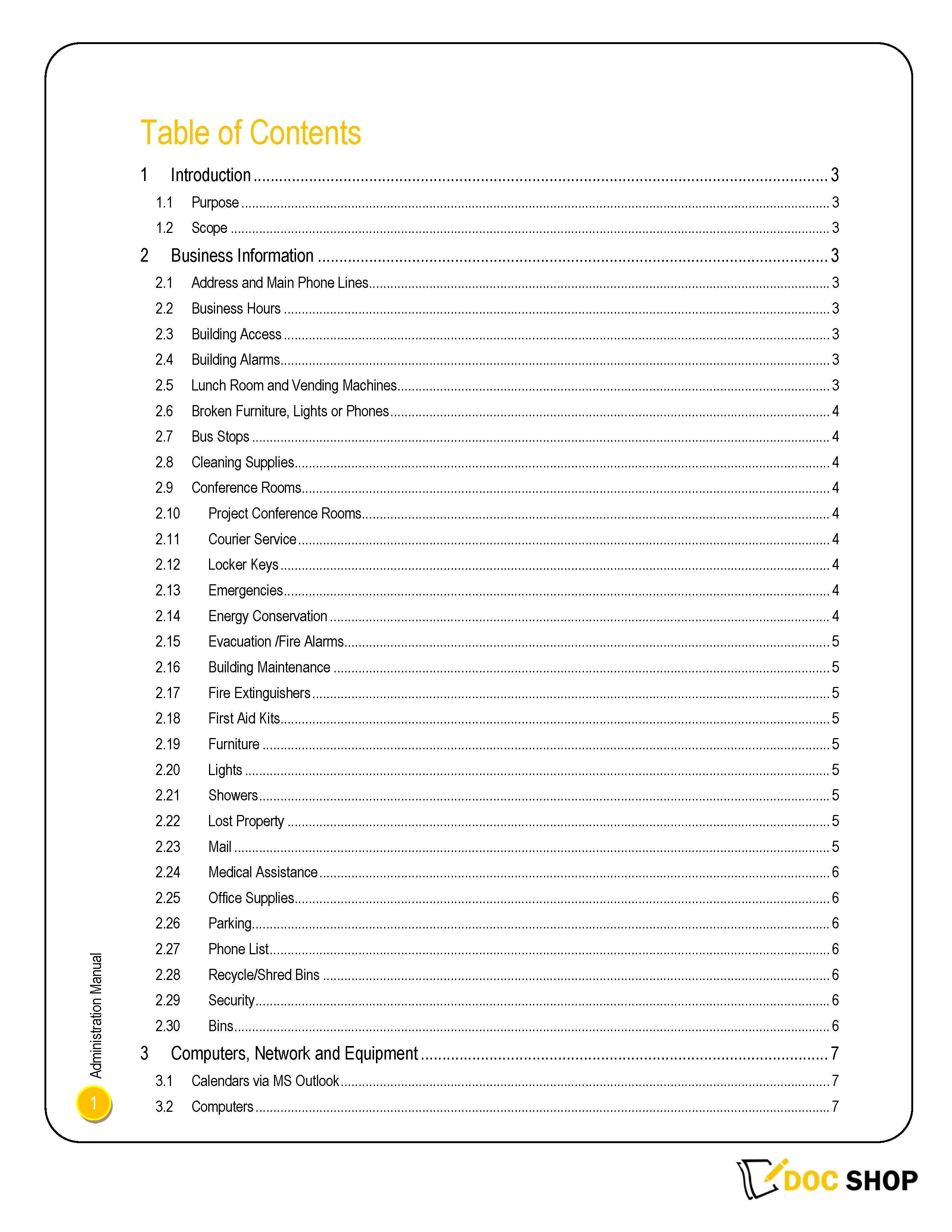 Administration Policies & Procedures Manual