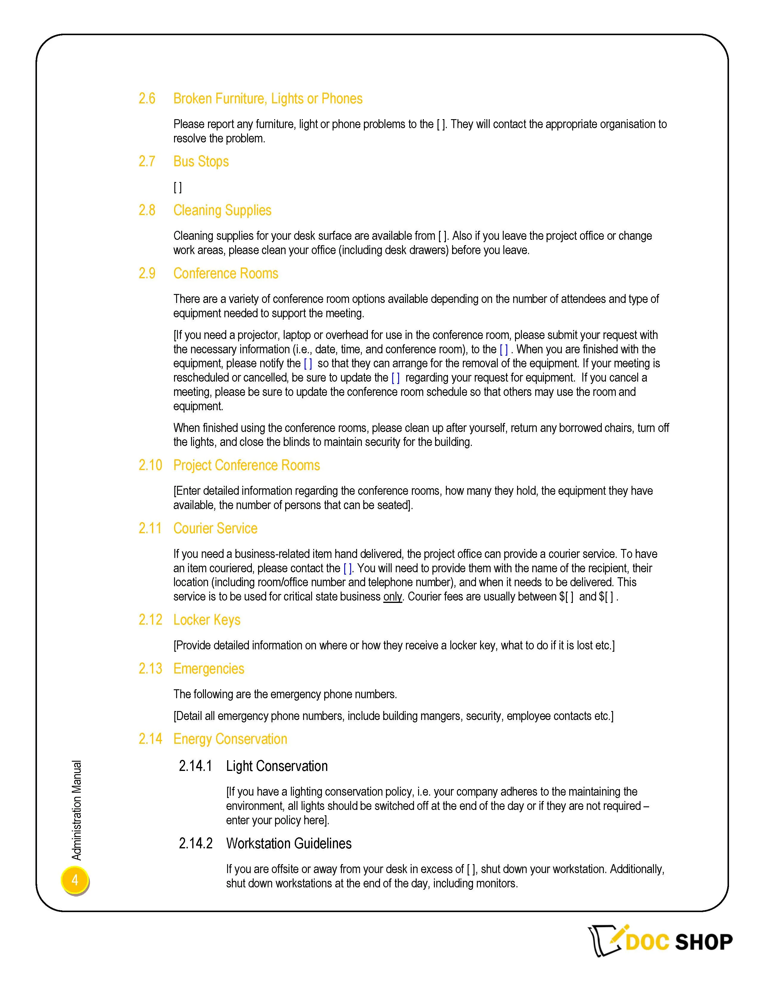 Administration Policies & Procedures Manual