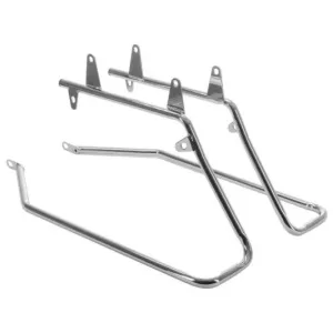 Advanblack Chrome Hard Saddlebags Conversion Brackets for '94-'17 Softail Heritage, Deluxe, Fatboy, Springer