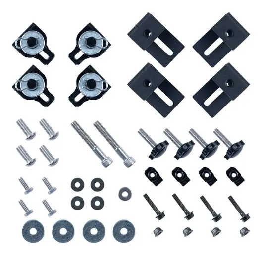 Advanblack Chrome Hard Saddlebags Conversion Brackets for '94-'17 Softail Heritage, Deluxe, Fatboy, Springer