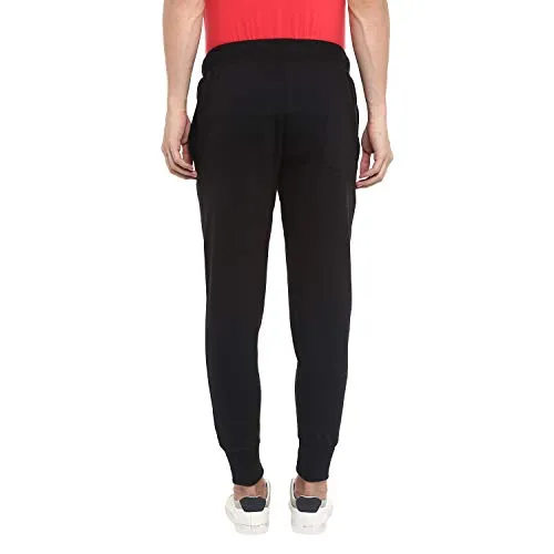 Alan Jones Clothing Men's Slim Fit Track pants(JOG18-D95-BCK-S_Black_Small)