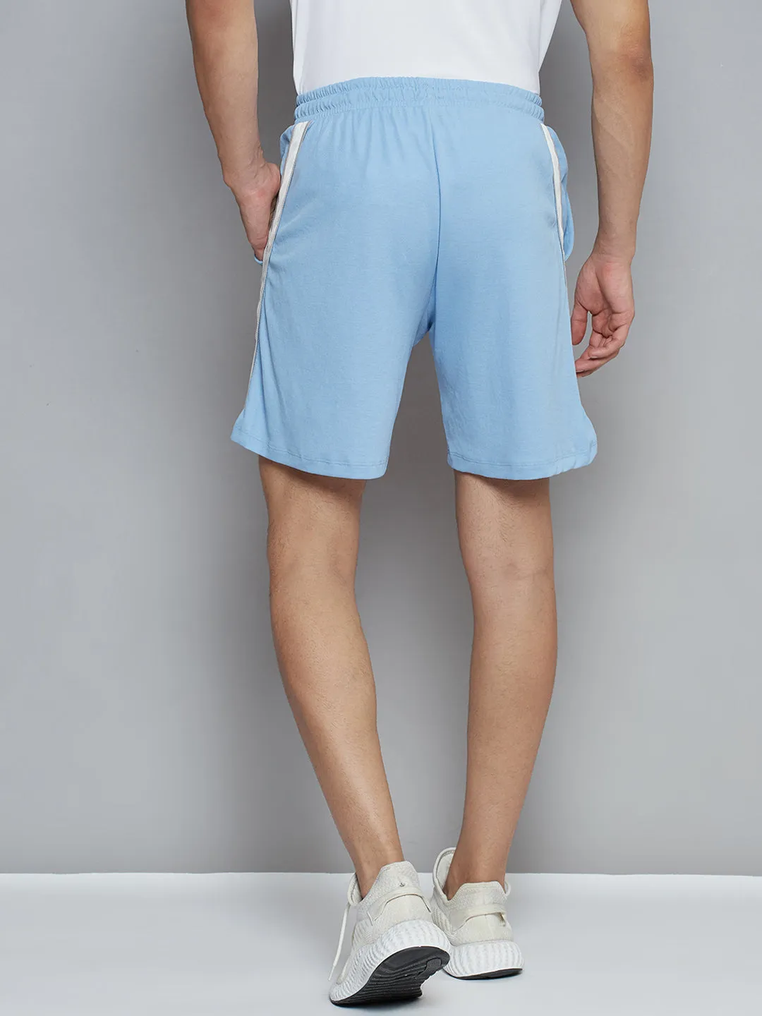 Alcis Men Blue Solid Slim Fit Sports Shorts