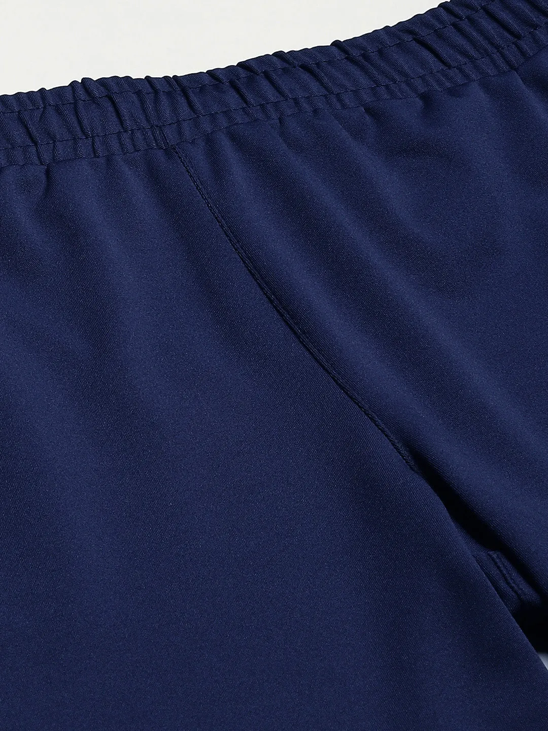 Alcis Men Navy Blue Solid Slim Fit Sports Shorts