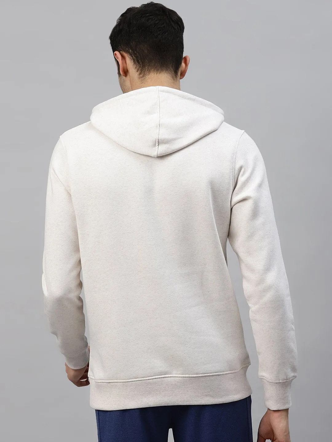 Alcis Men Off-White Navy Blue Colourblocked Sweatshirt-S