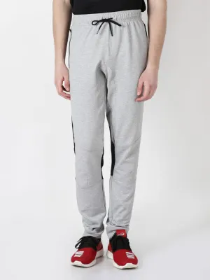 Alcis Men Solid Grey Melange Track Pant